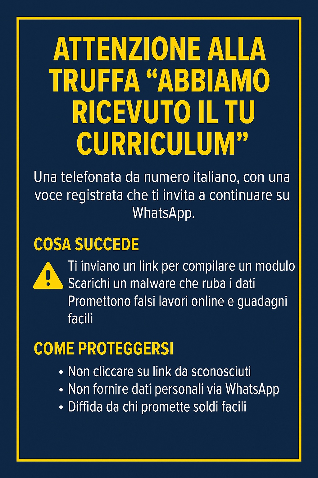 Infografica truffa curriculum